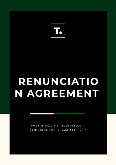 Free Renunciation Agreement Template to Edit Online