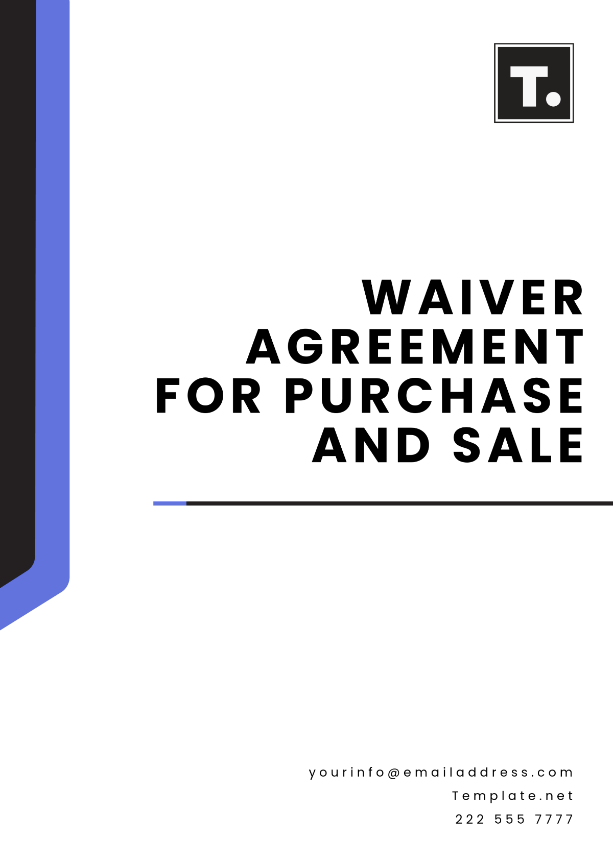 Free Waiver Agreement for Purchase and Sale Template