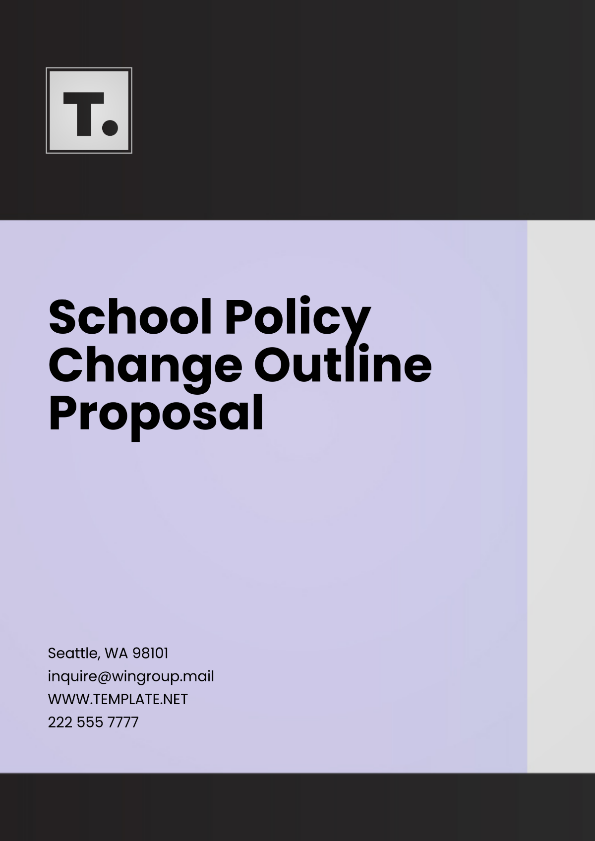 Free School Policy Change Outline Proposal Template