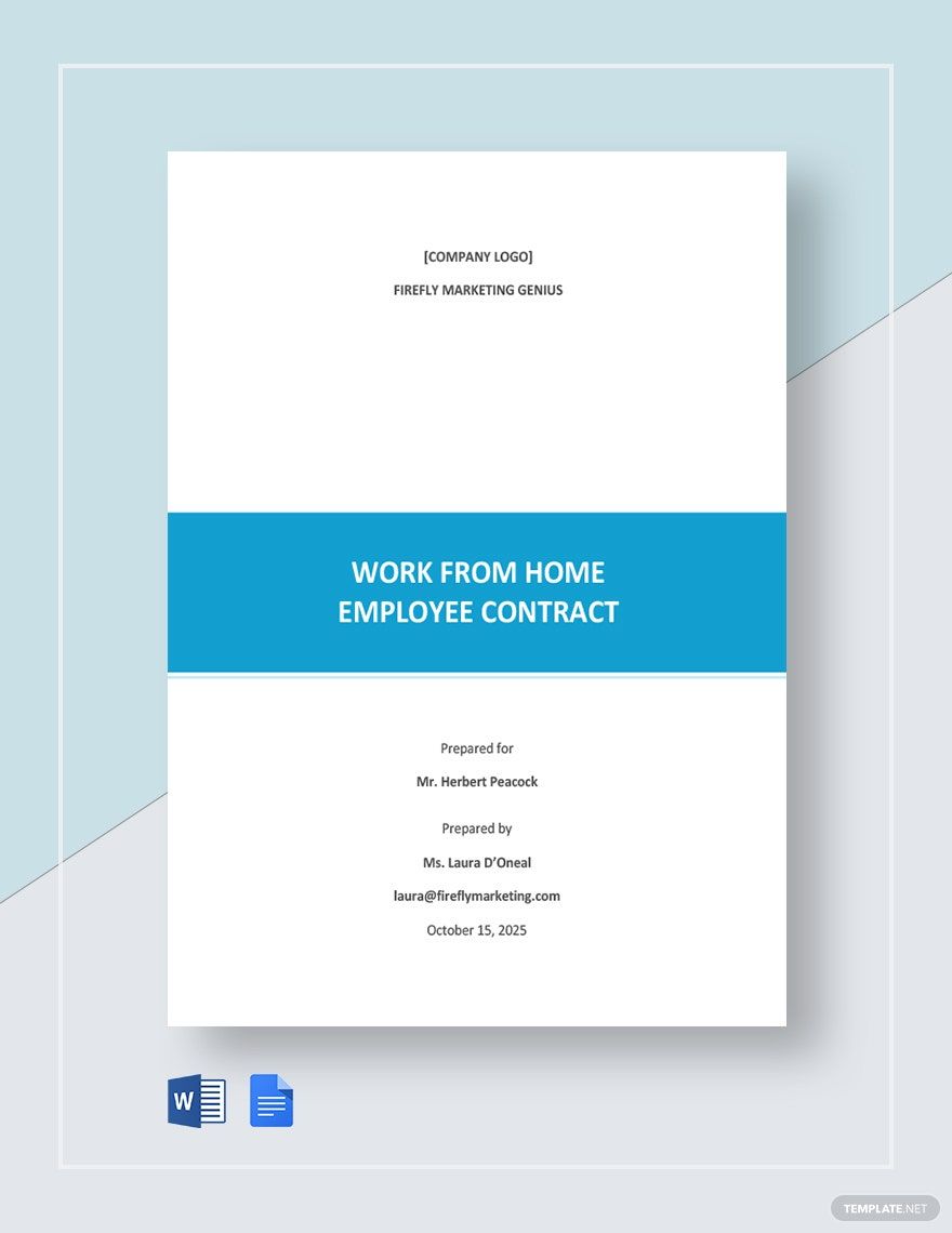 Work From Home Employee Contract Template