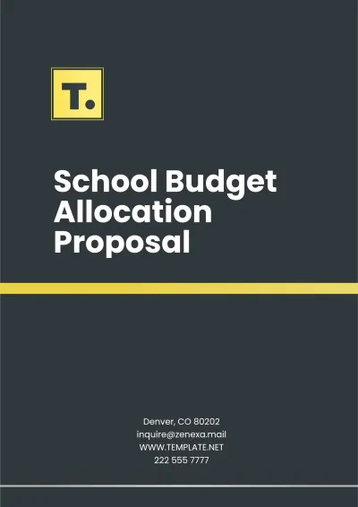 Free School Budget Allocation Proposal Template to Edit Online