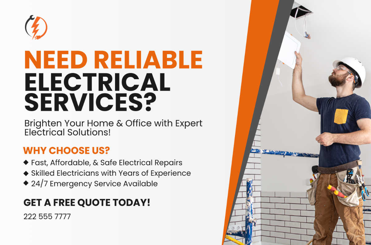 Free Electrician Banner Template