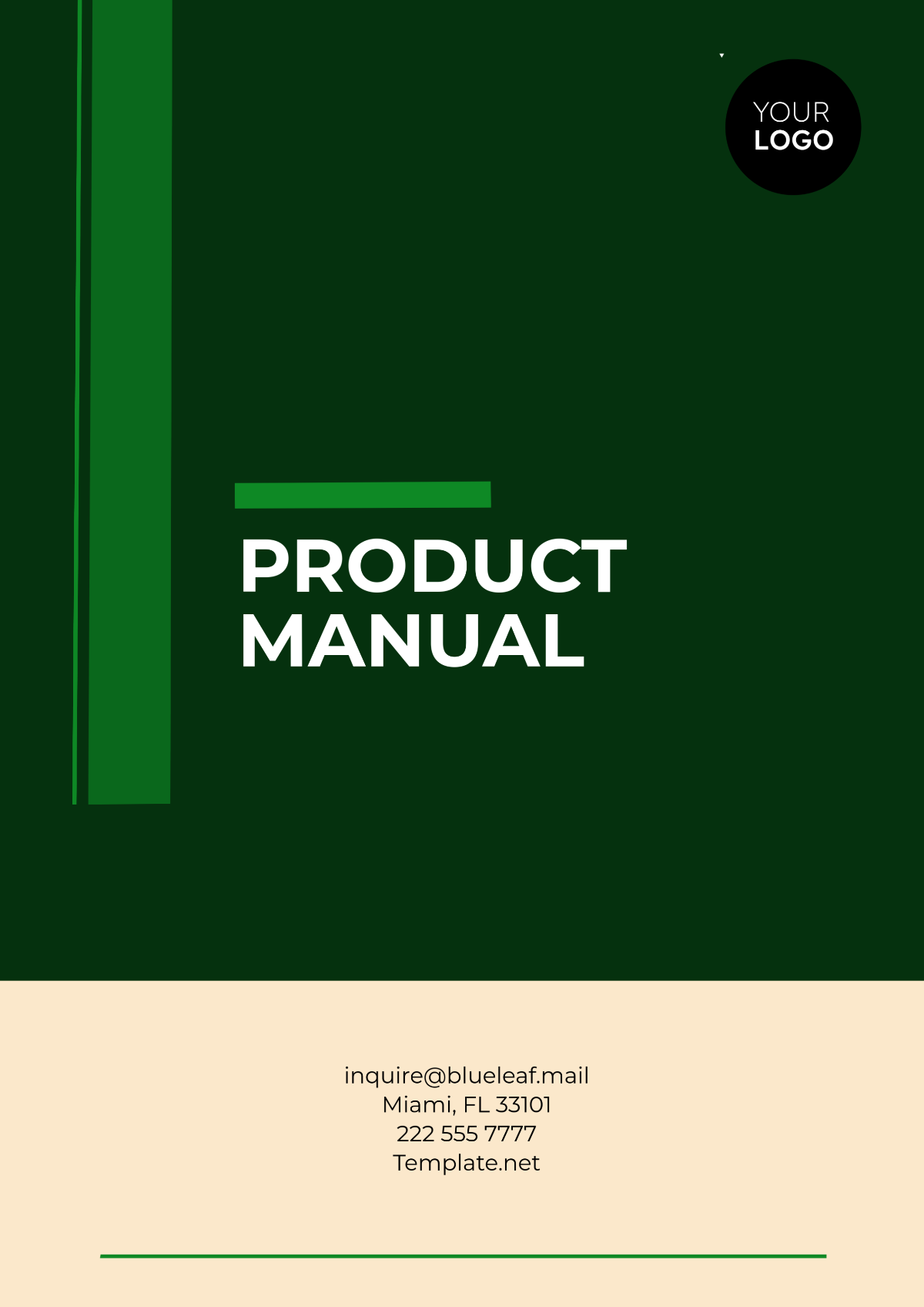 Free Sample Product Manual Template