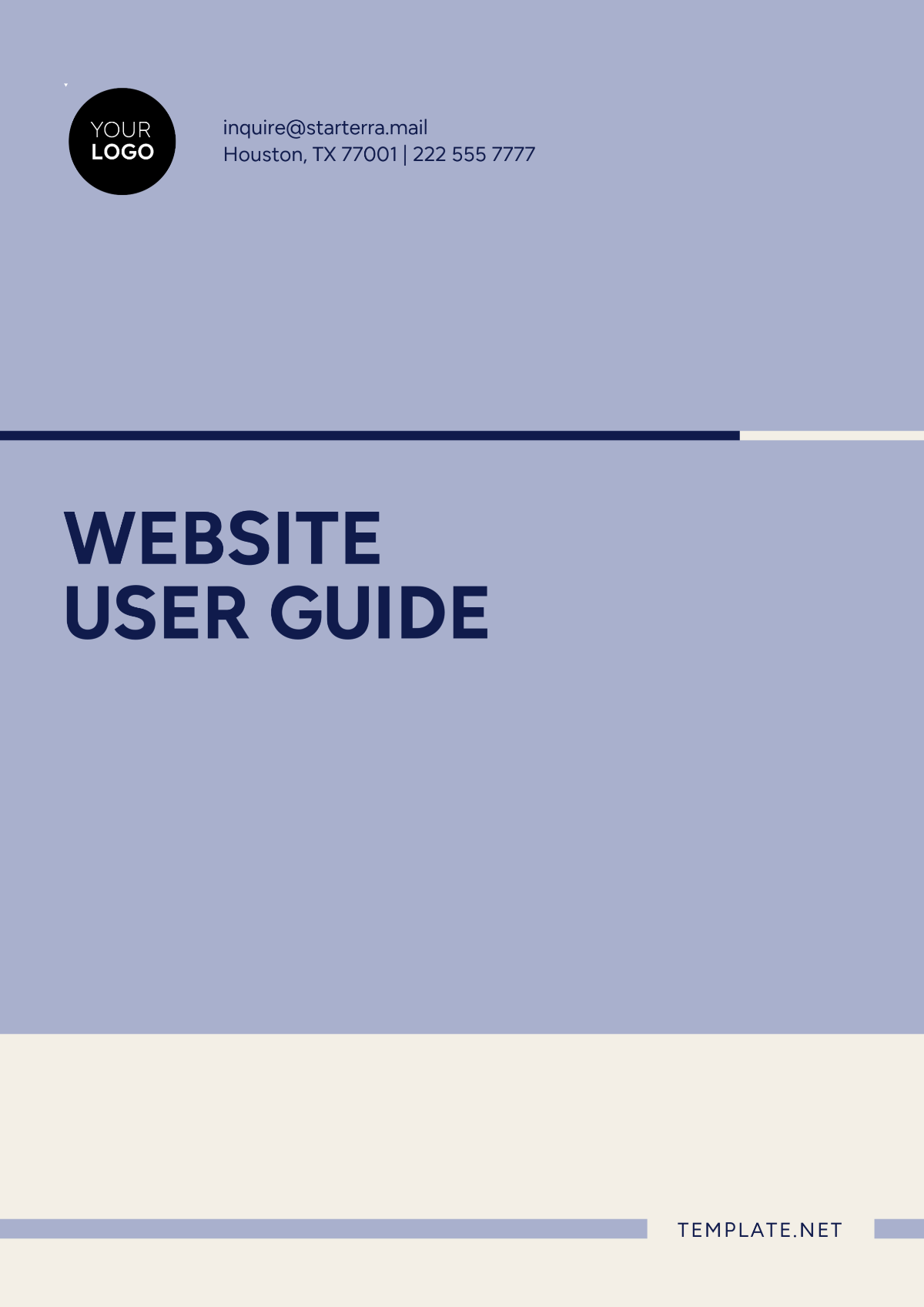 Free Website User Guide Template