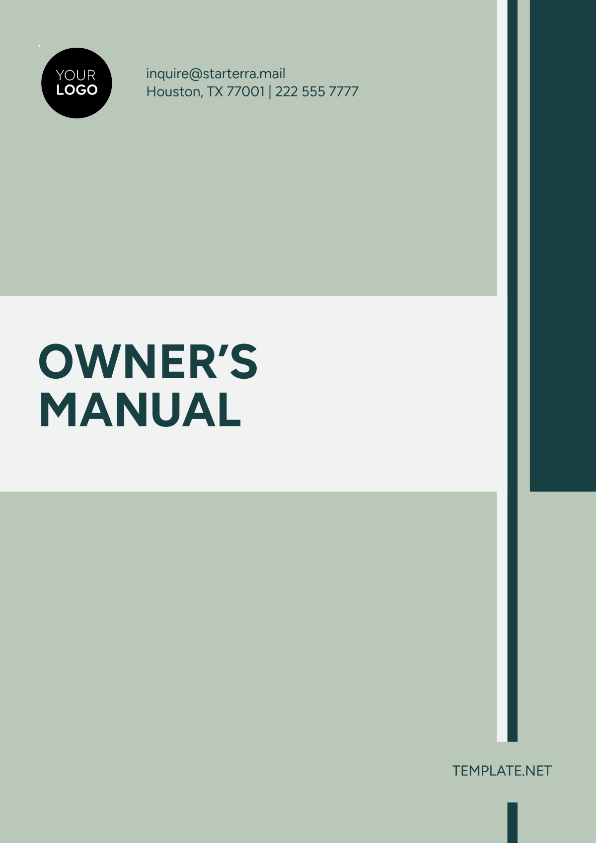 Free Owner’s Manual Template