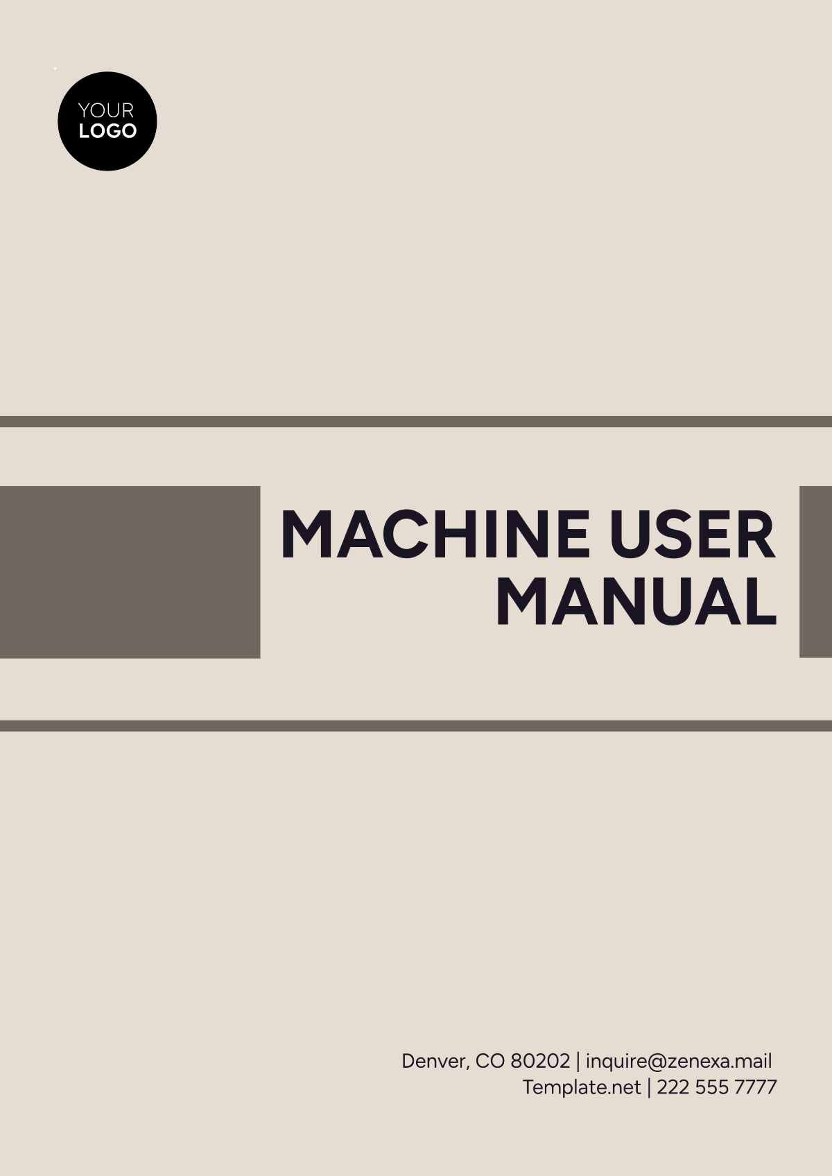 Free Machine User Manual Template