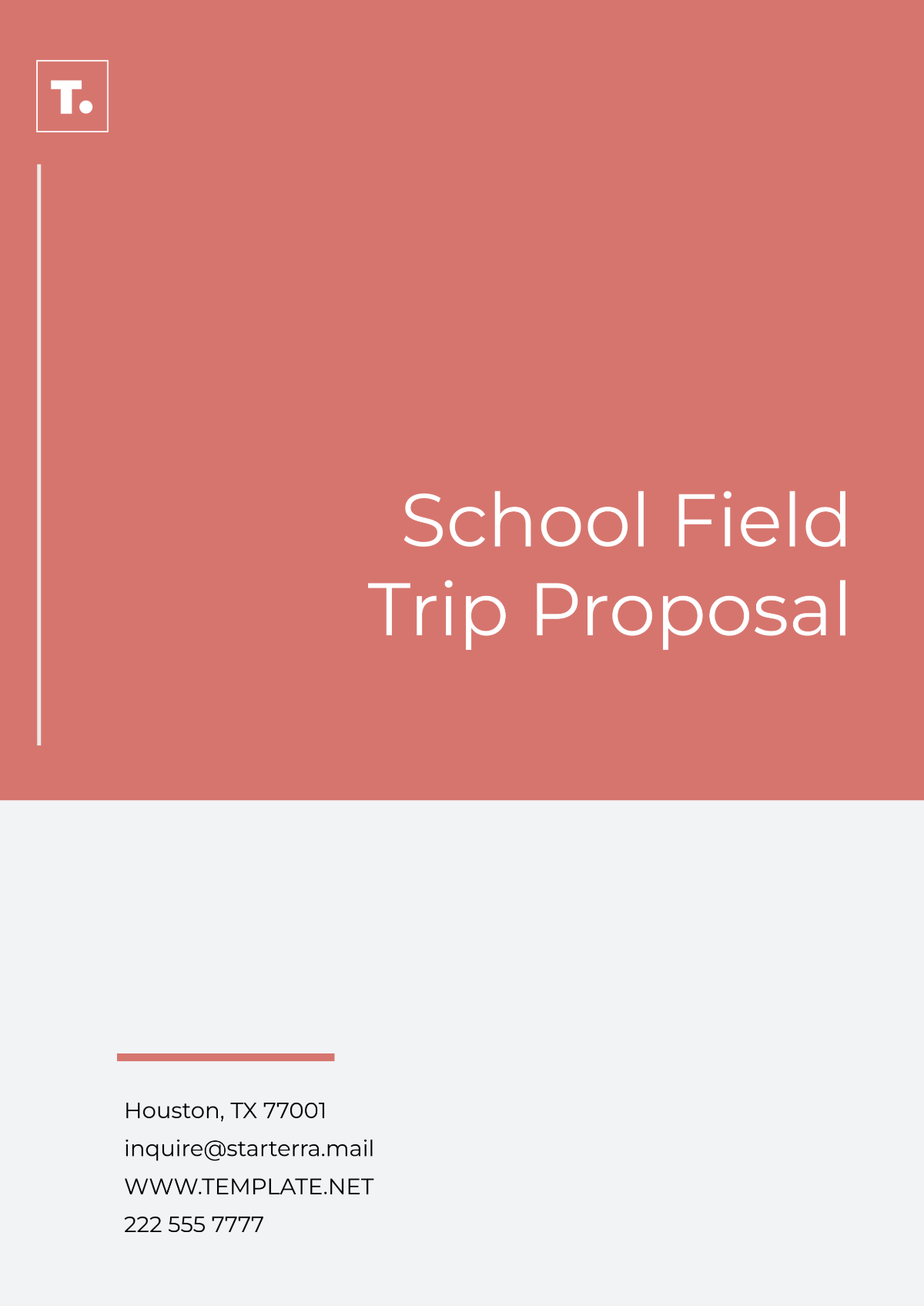 Free School Field Trip Proposal Template