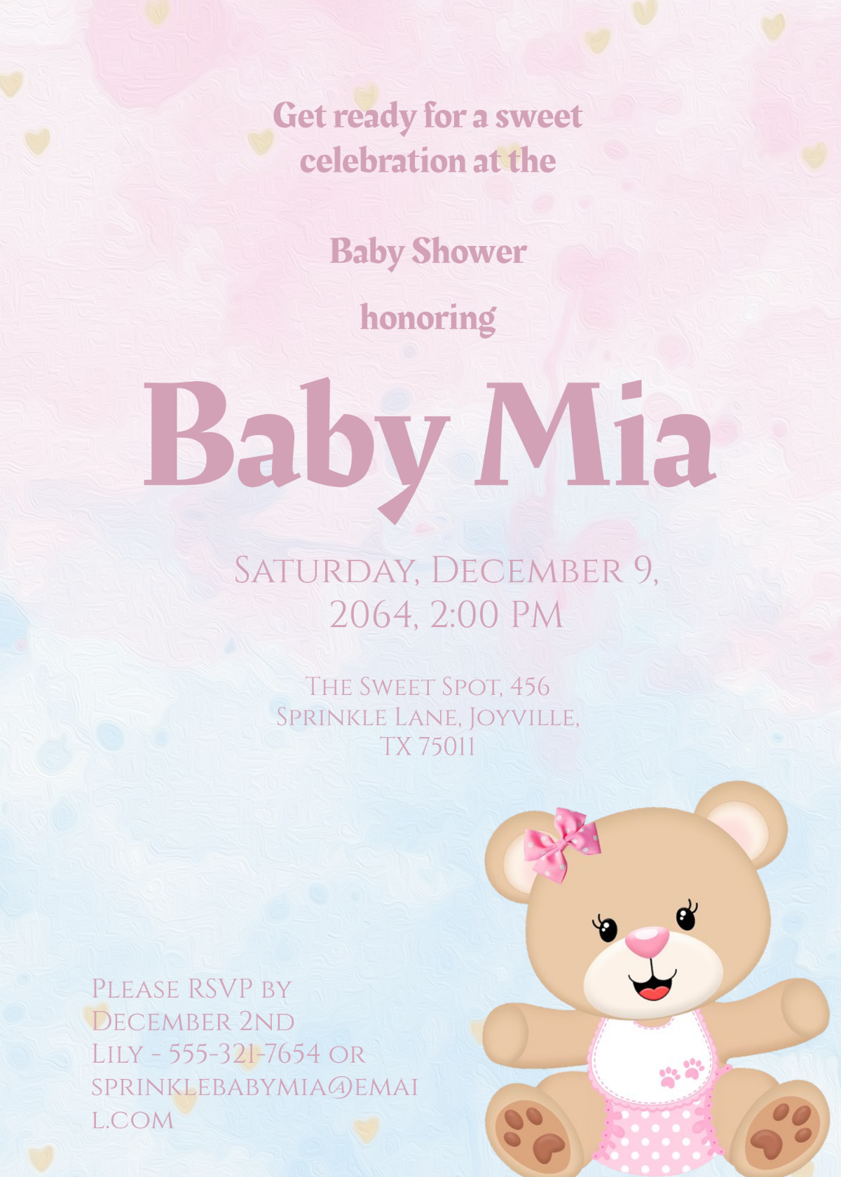 Sprinkle Baby Shower Invitation Template - Edit Online & Download