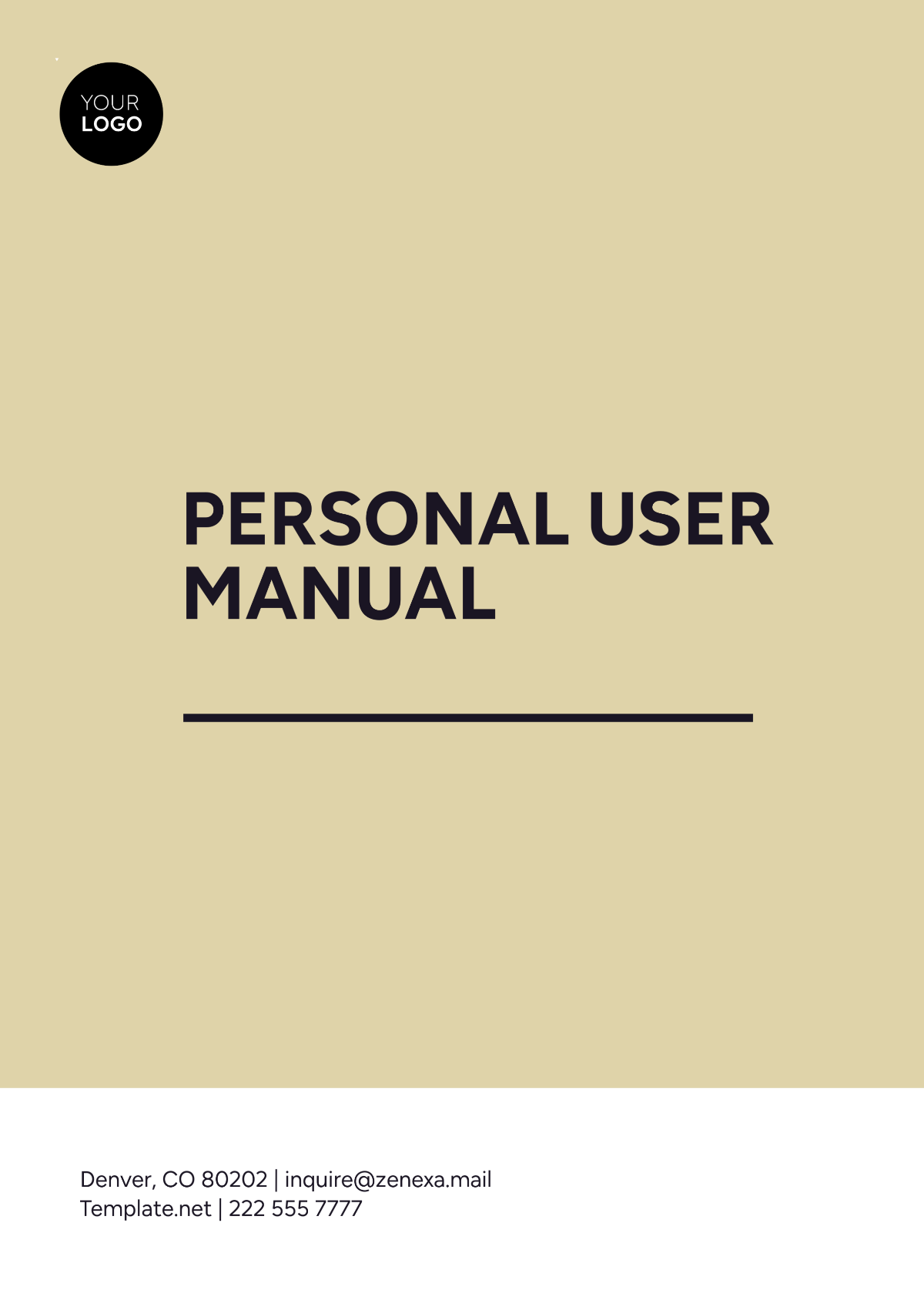 Free Personal User Manual Template