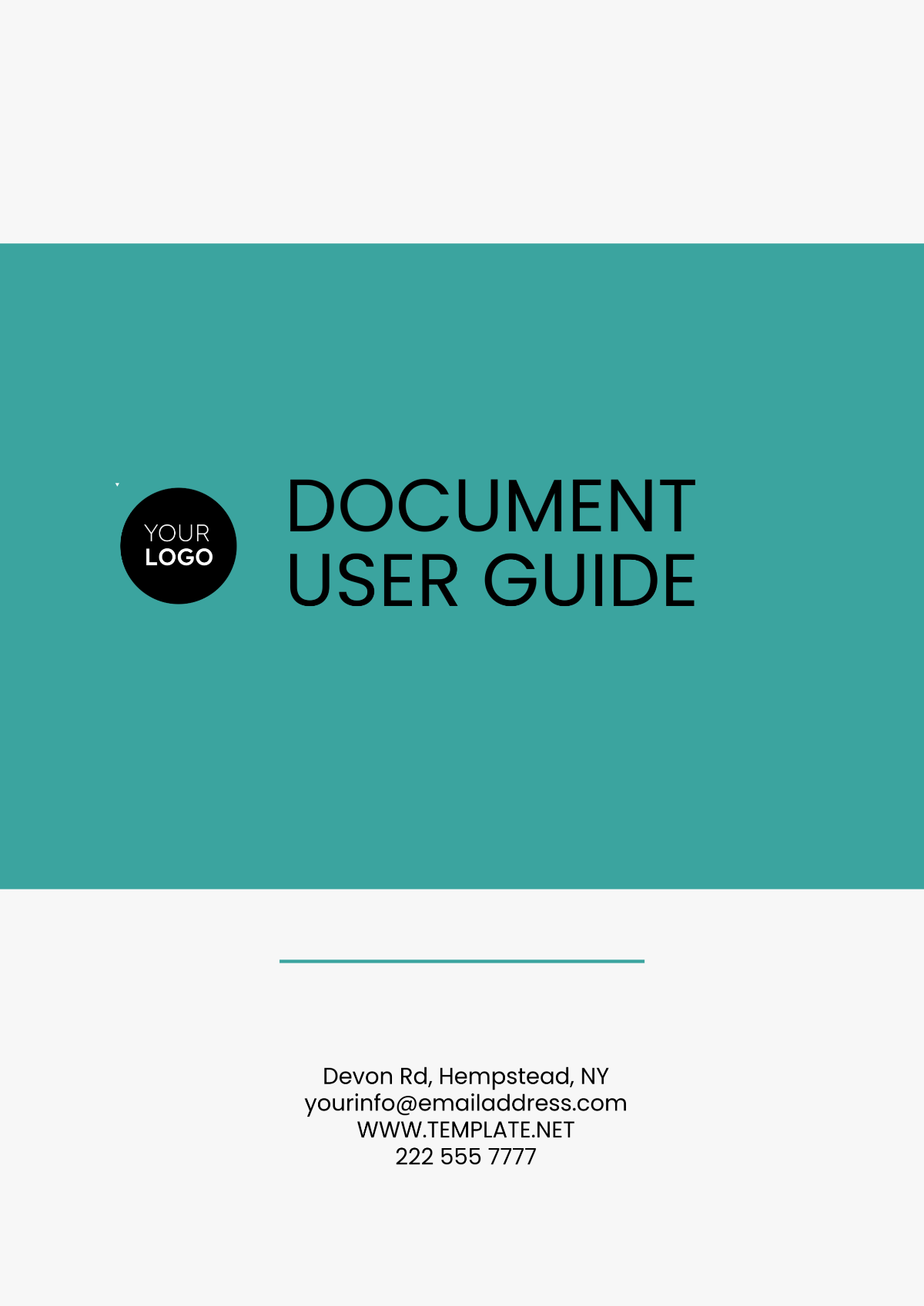 Free Document User Guide Template