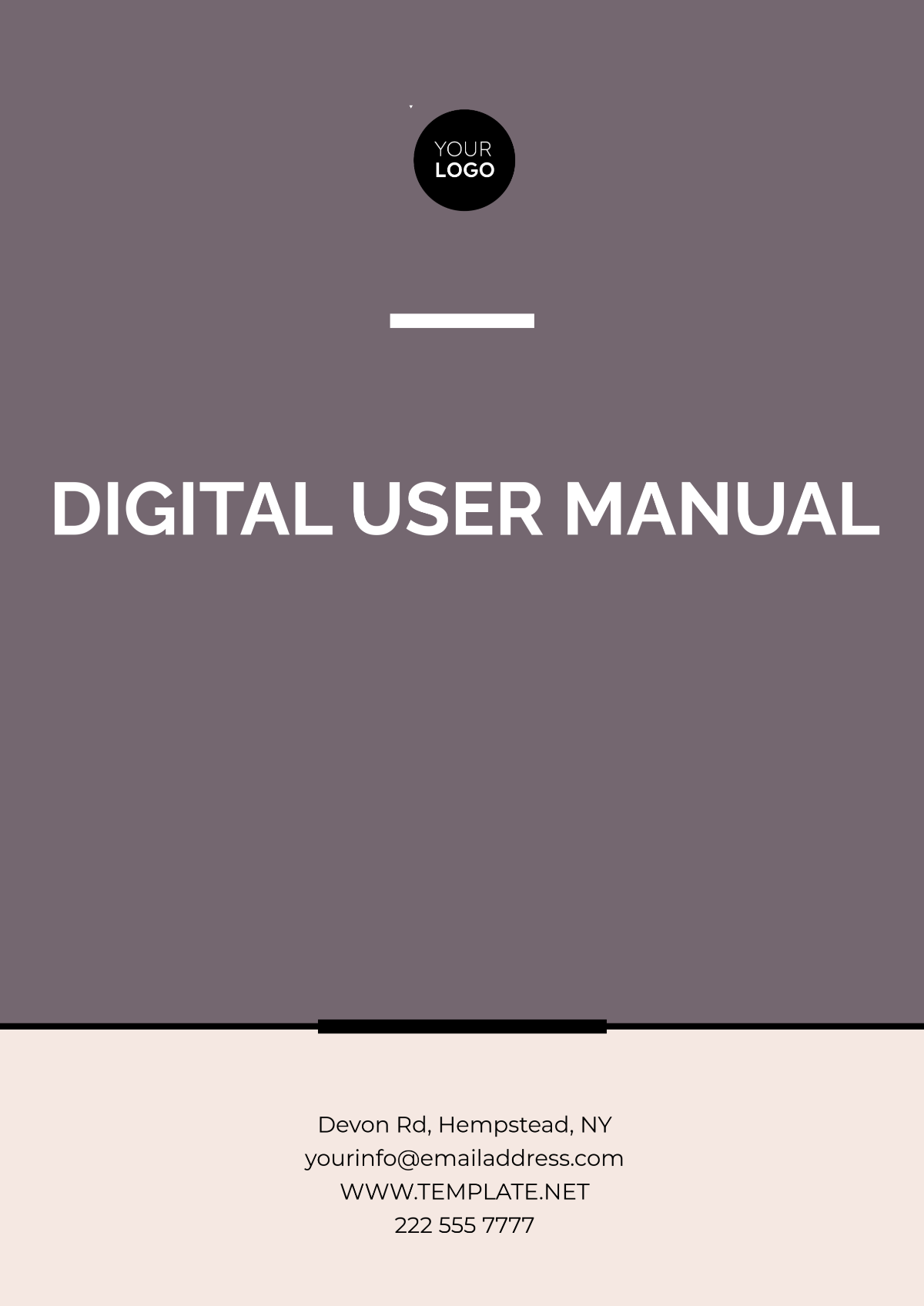 Free Digital User Manual Template