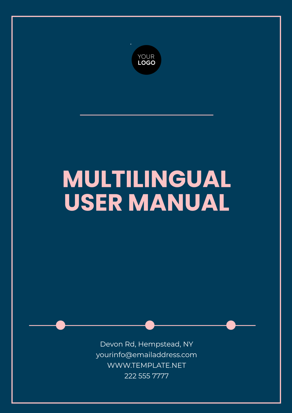 Free Multilingual User Manual Template