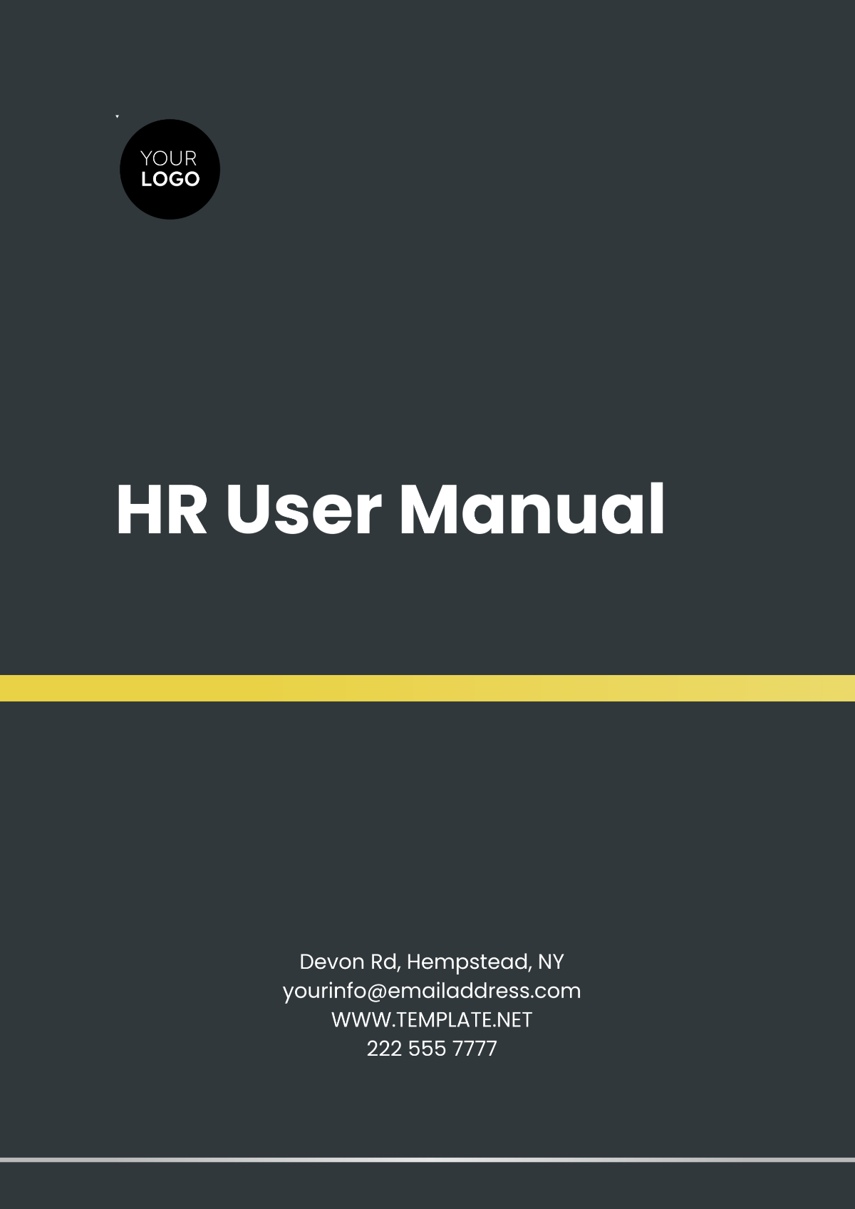 Free HR User Manual Template