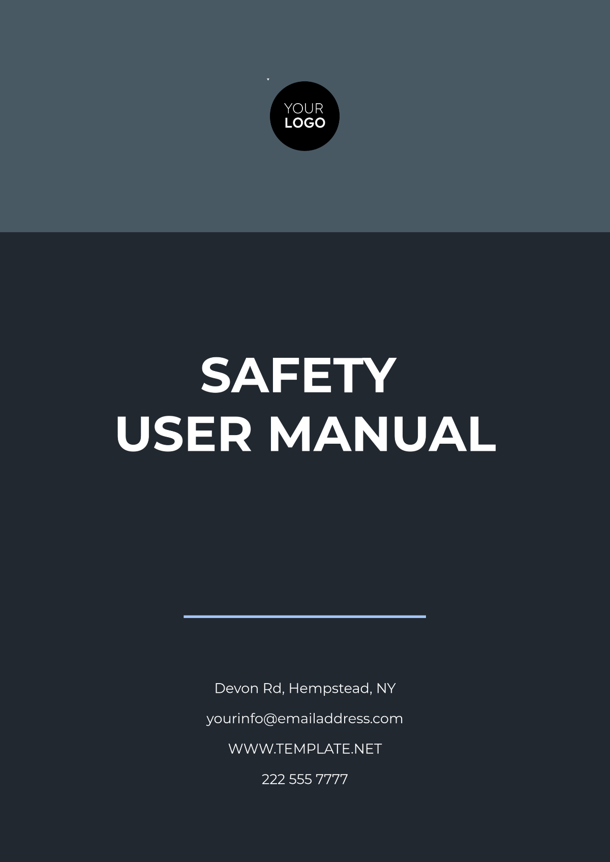 Free Safety User Manual Template