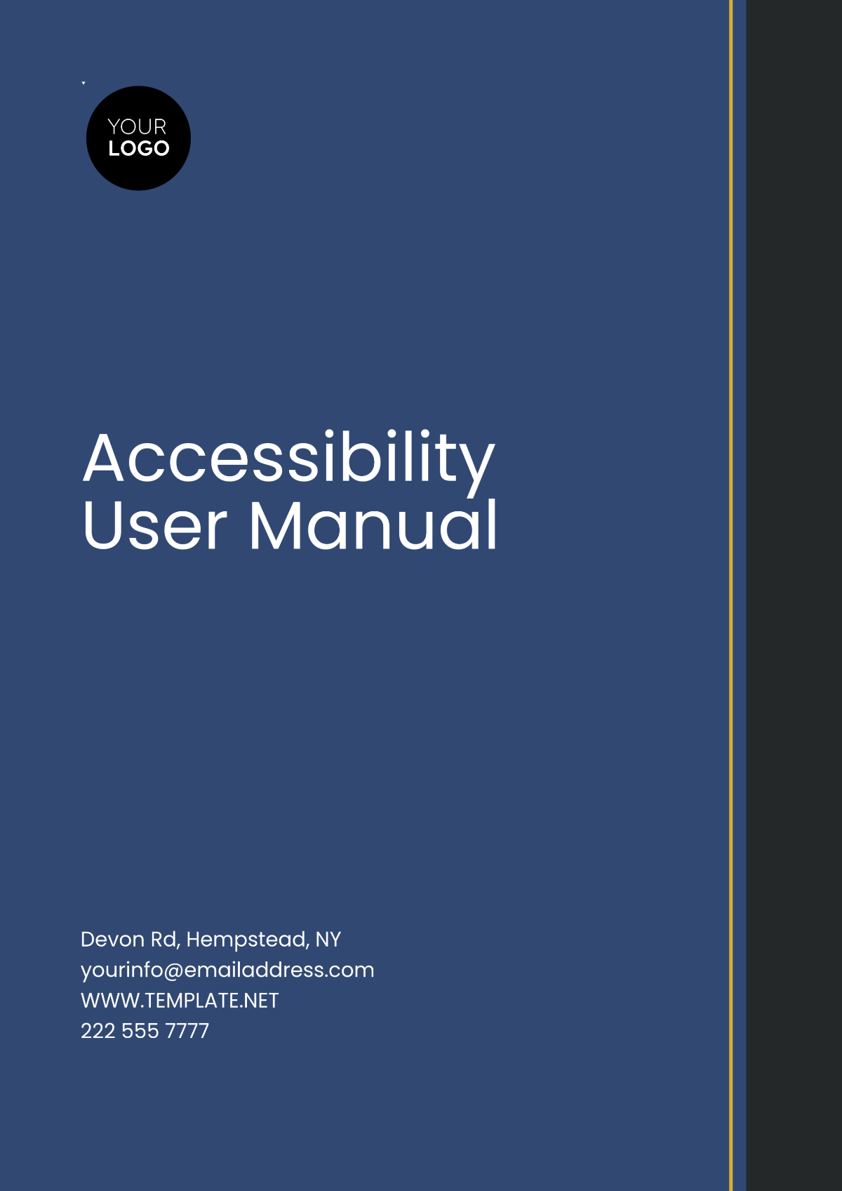 Free Accessibility User Manual Template