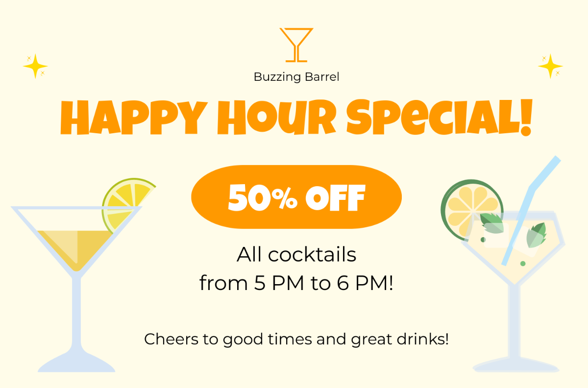 Free Happy Hour Banner Template