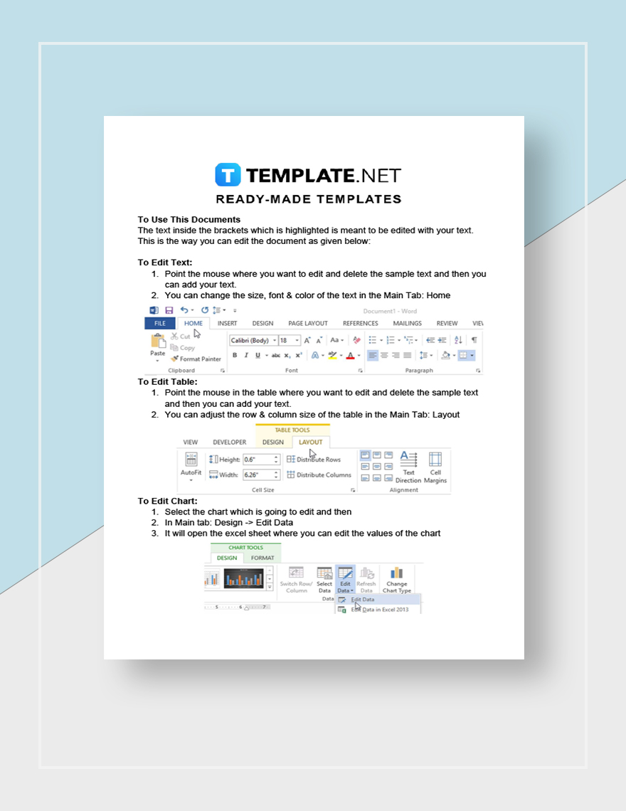 One Page Work From Home Plan Template