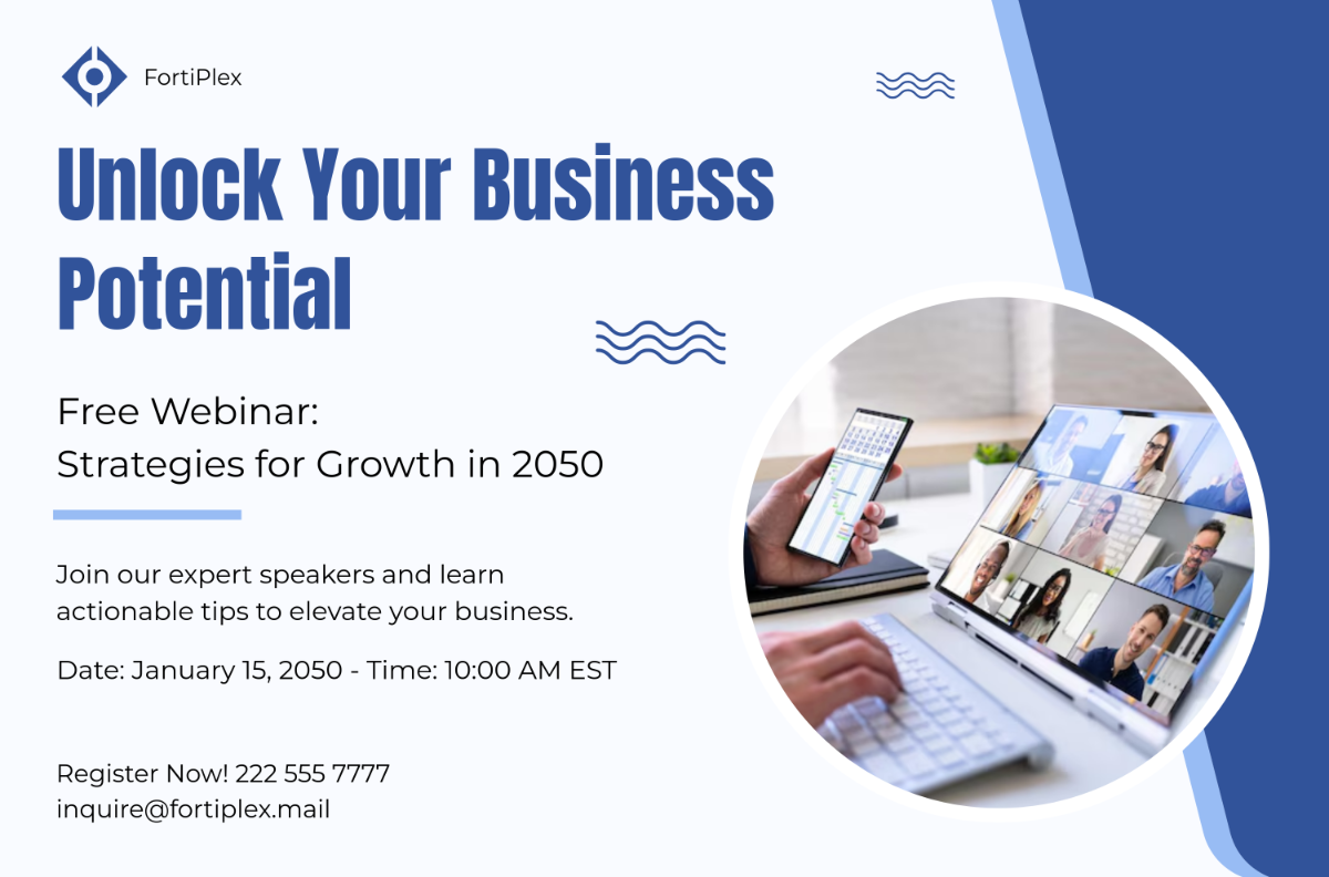 Free Business Webinar Banner Template