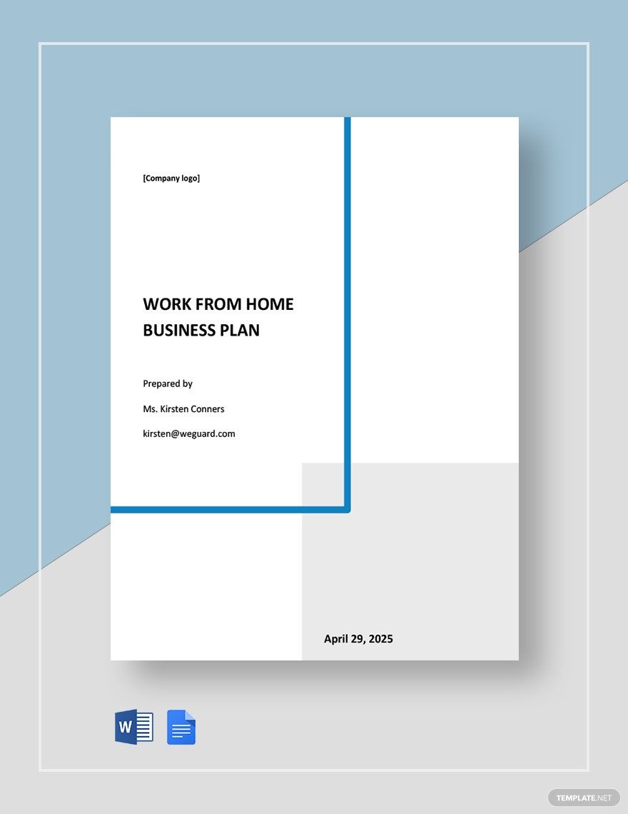 Free Basic Work From Home Plan Template - Google Docs, Word | Template.net