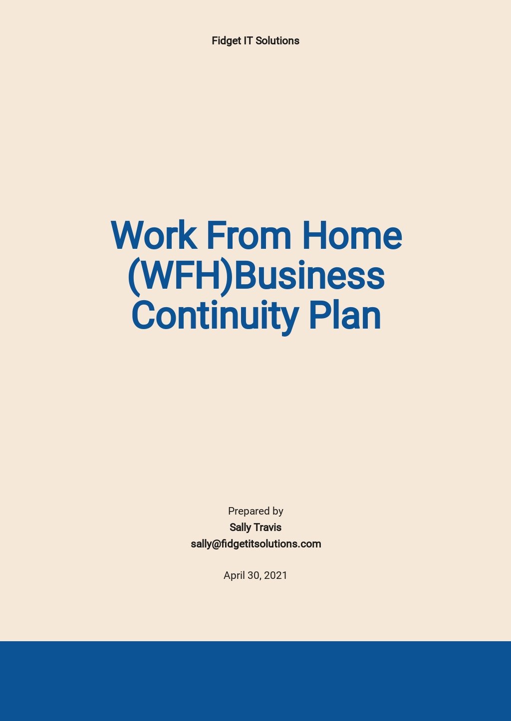 work from home business plan