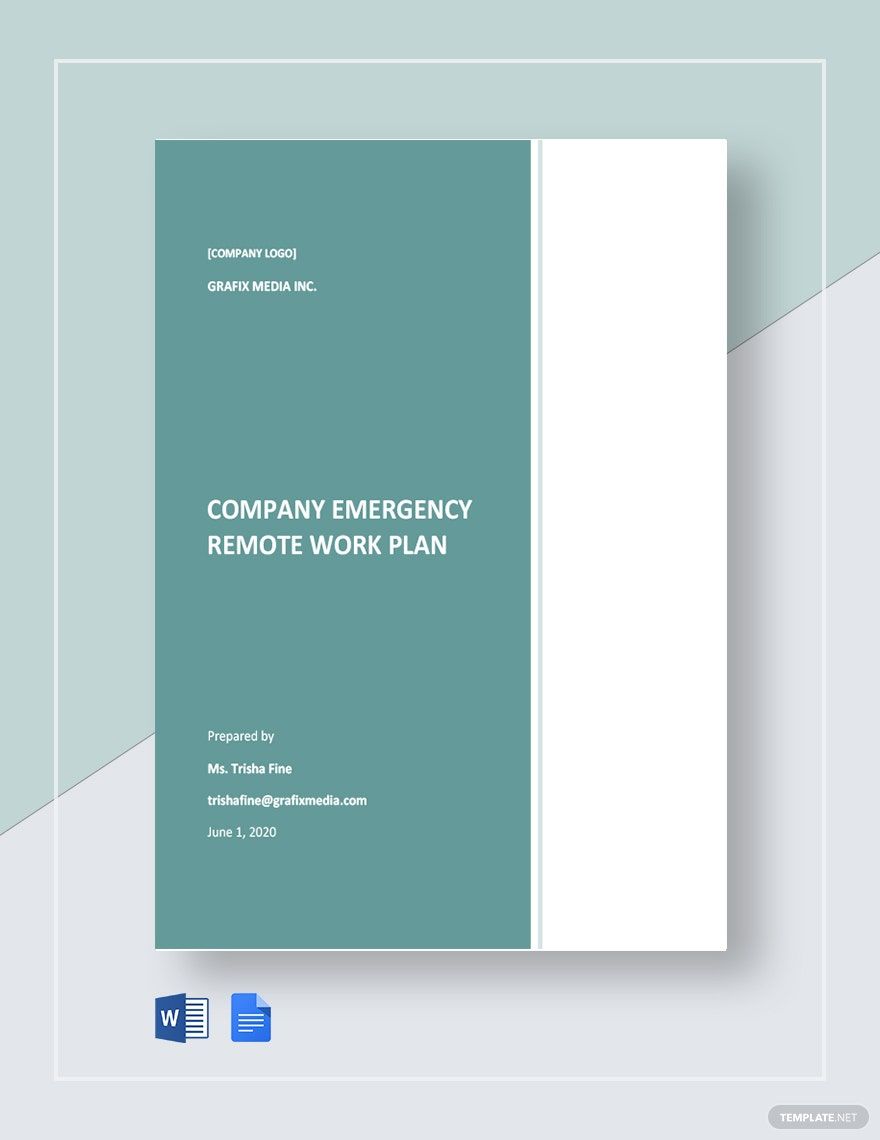 Company Emergency Remote Work Plan Template