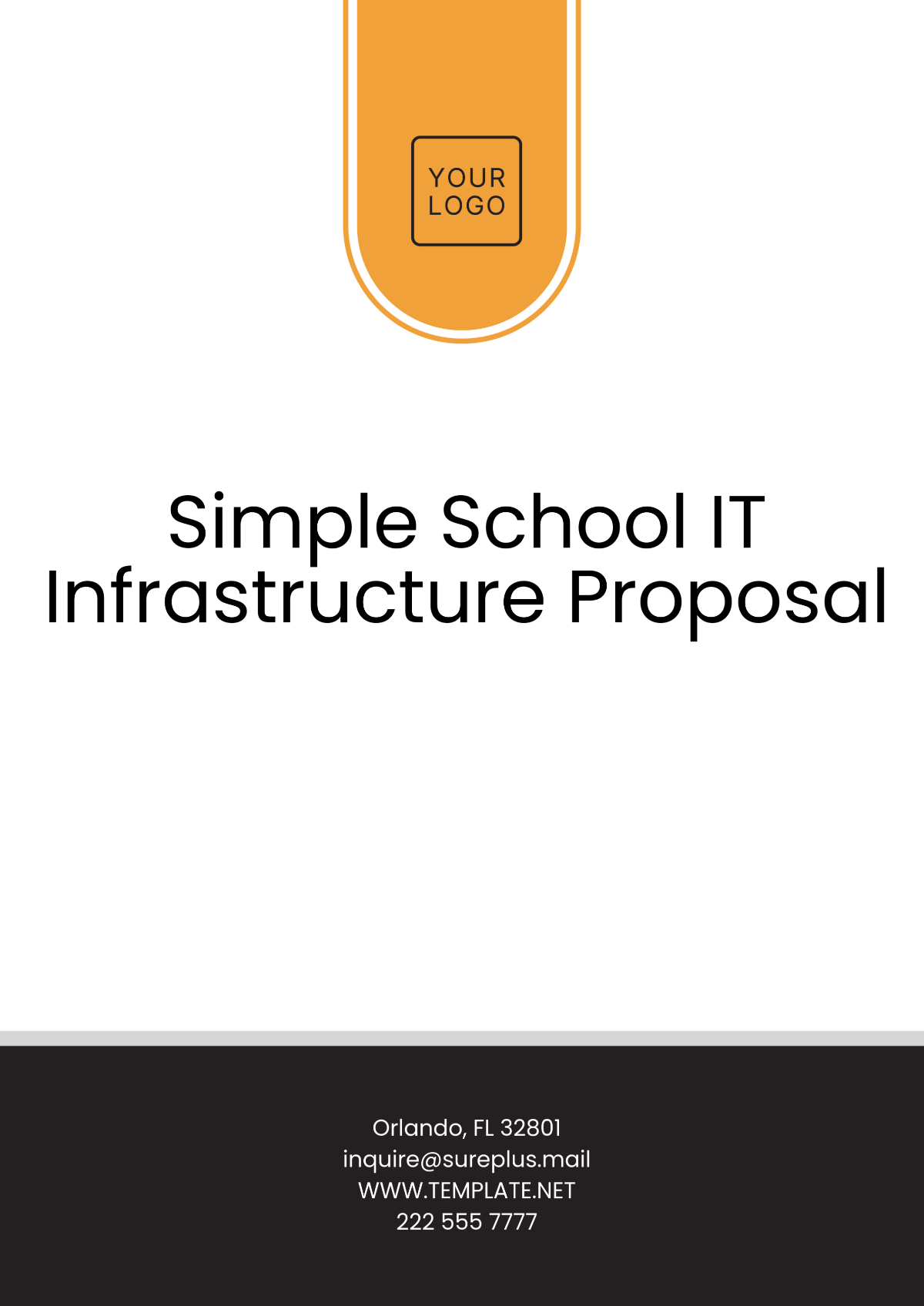 Free Simple School IT Infrastructure Proposal Template