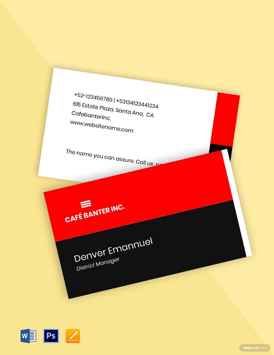 Creative Work From Home Business Card Template