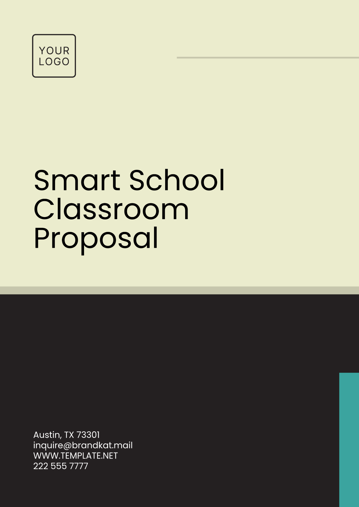 Free Smart School Classroom Proposal Template