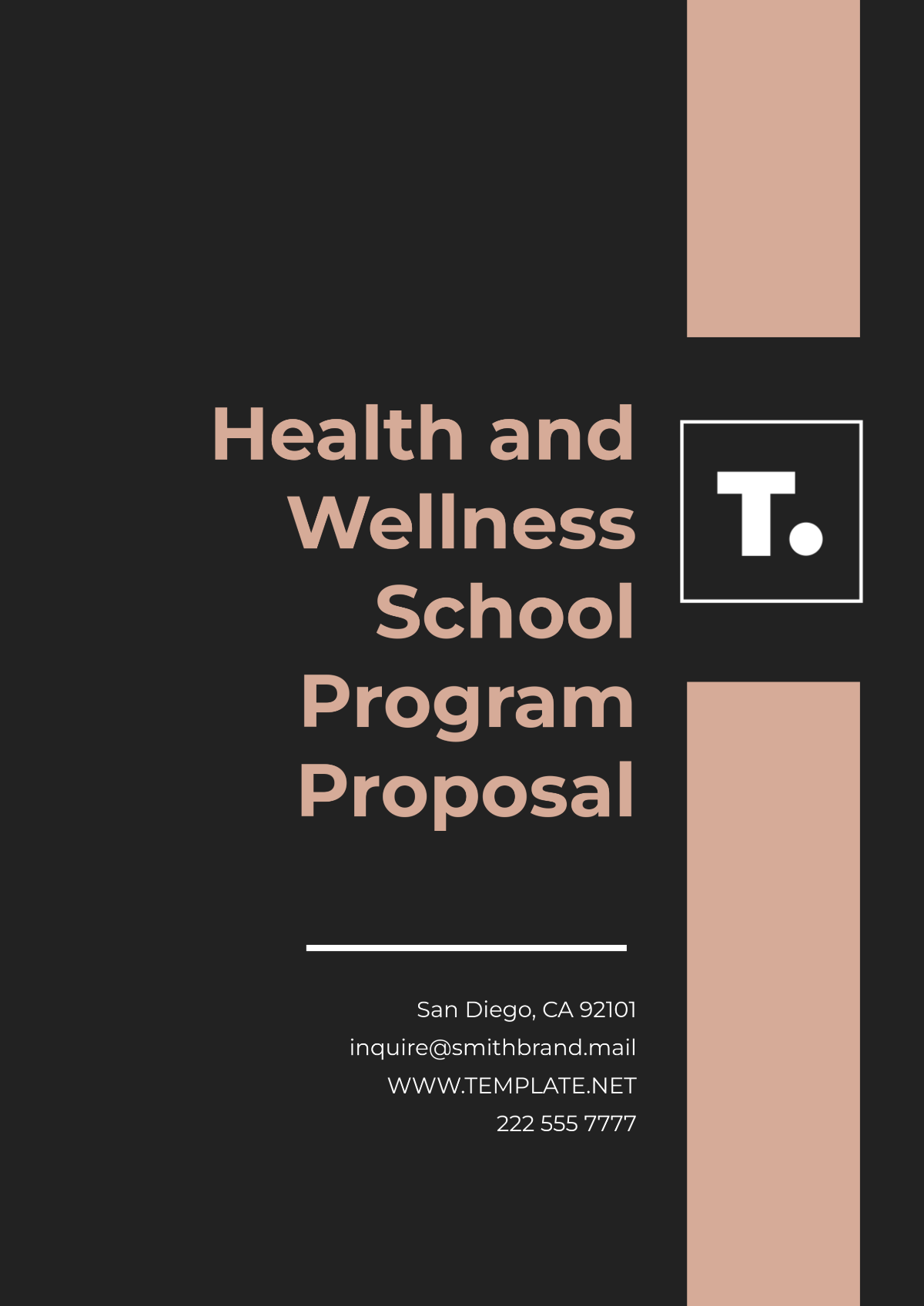 Free Health and Wellness School Program Proposal Template