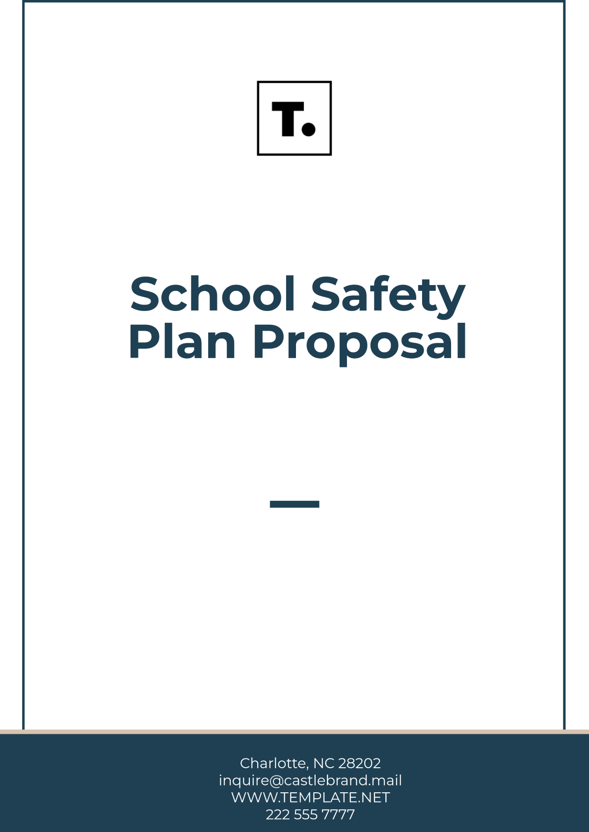 Free School Safety Plan Proposal Template