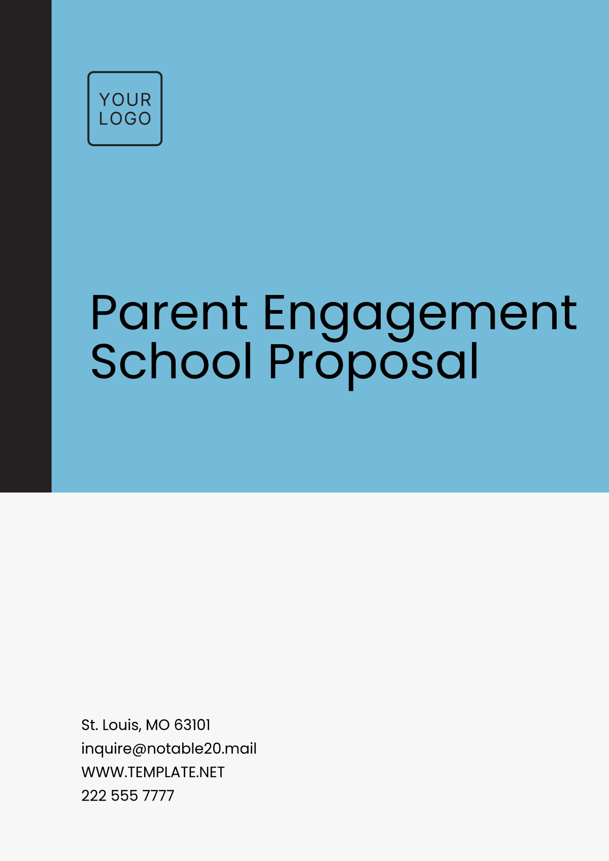 Free Parent Engagement School Proposal Template