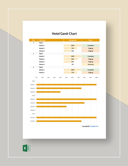 Download 5+ Hotel Gantt Chart Templates - Microsoft Excel (XLS