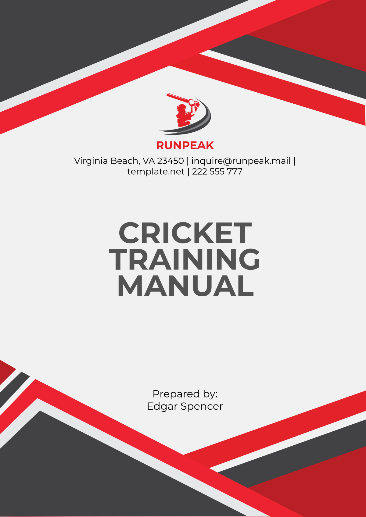 Cricket Training Manual Template - Edit Online & Download