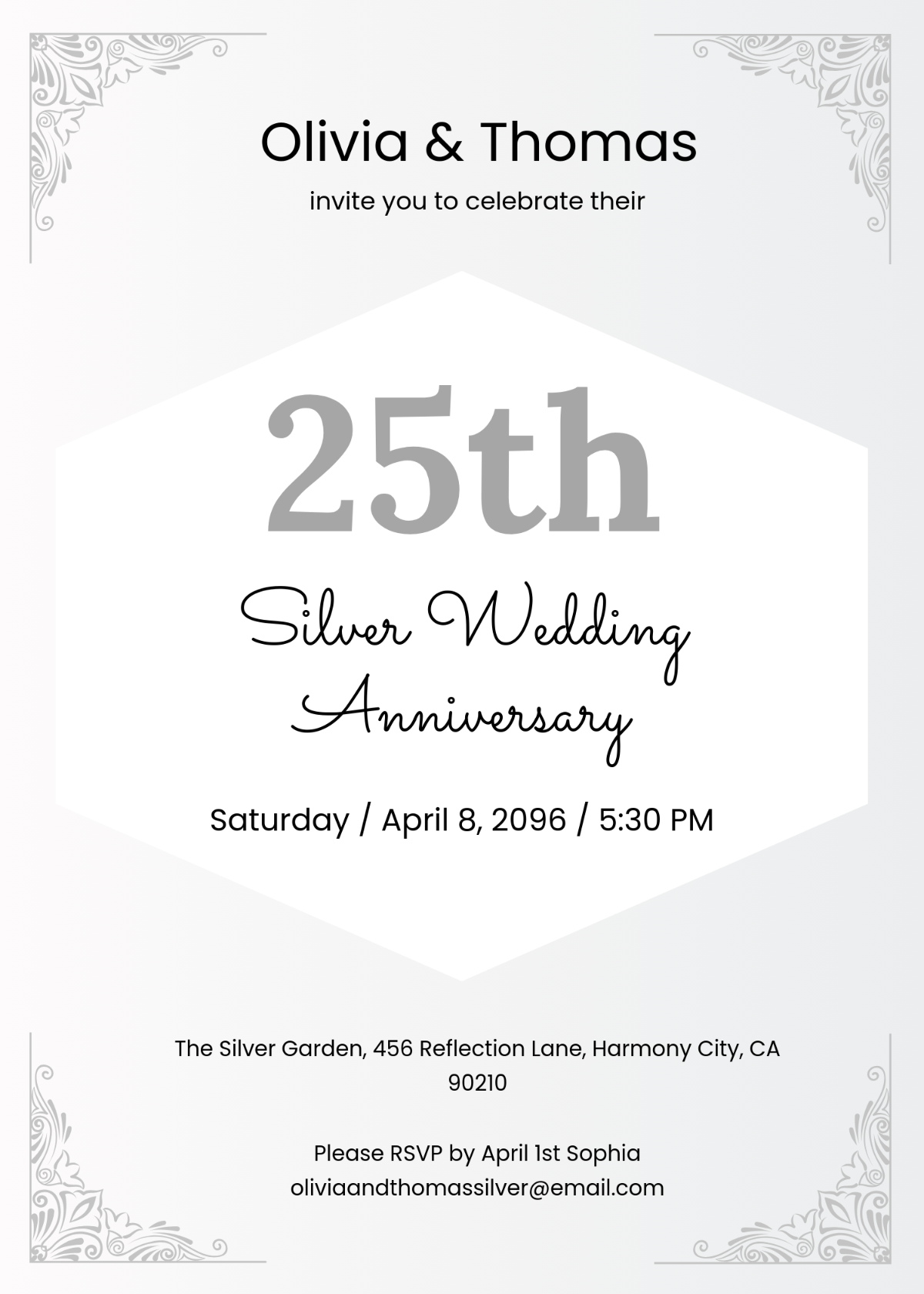 25th Wedding Anniversary Invitation Es Infoupdate 25th Wedding Anniversary Invitation Es Infoupdate
