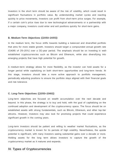 Free Cryptocurrency Investment Plan Template to Edit Online