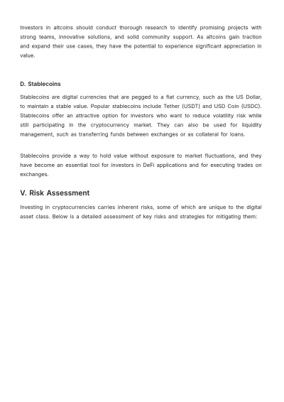 Free Cryptocurrency Investment Plan Template to Edit Online