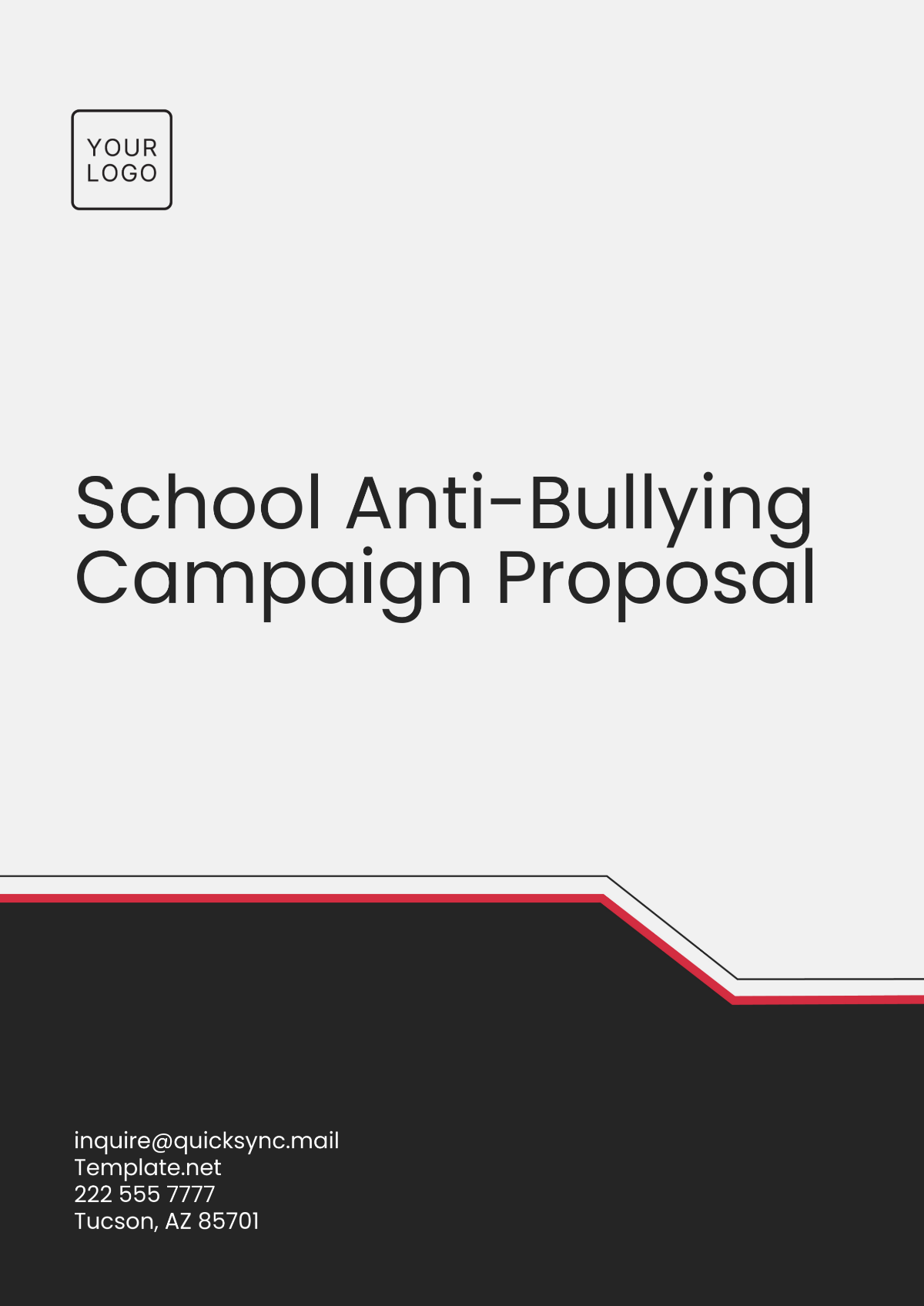 Free School Anti-Bullying Campaign Proposal Template