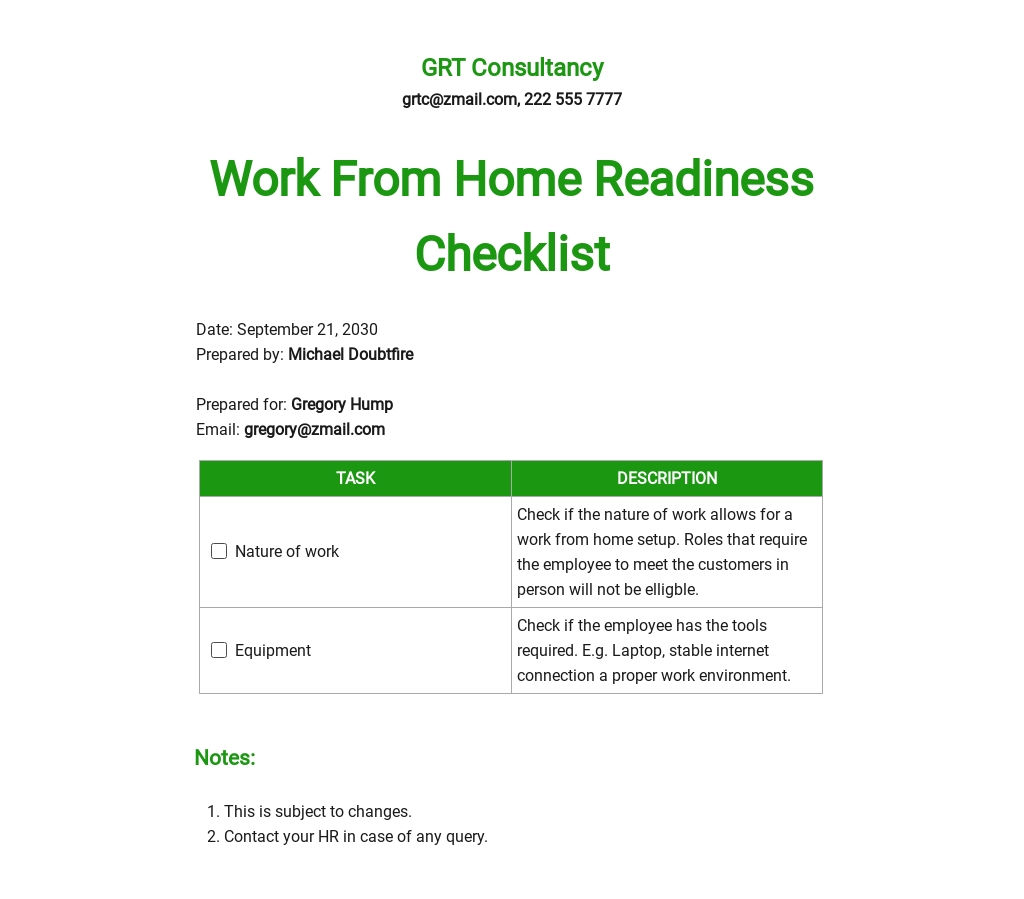 20+ Home Checklist Templates - Free Downloads | Template.net