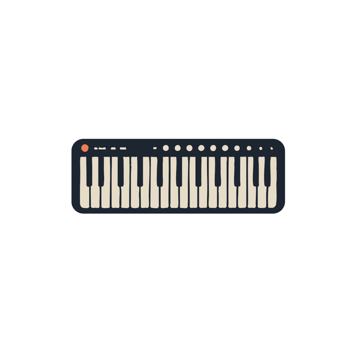 Free Piano Keyboard Clipart Template