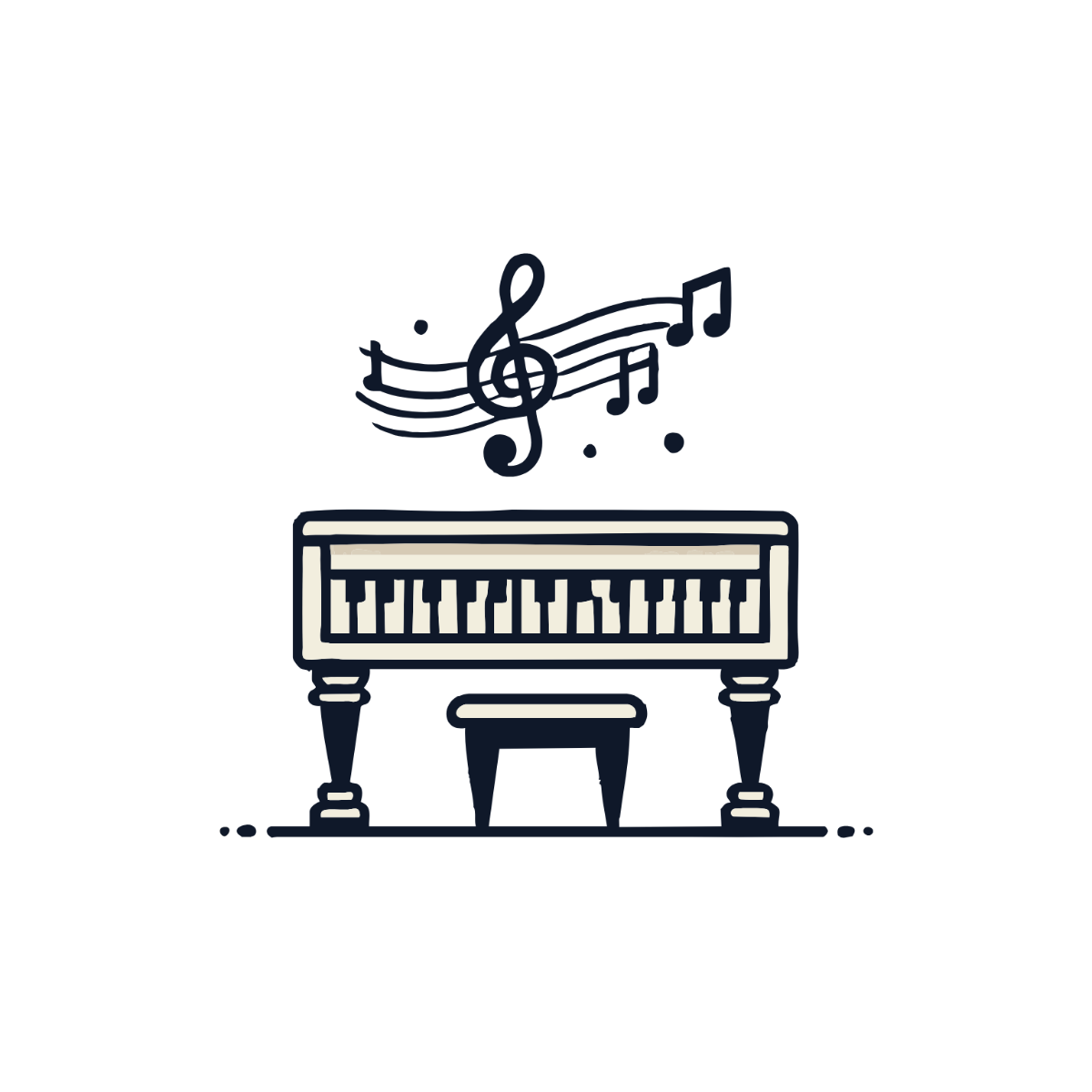 Free Musical Piano Clipart Template