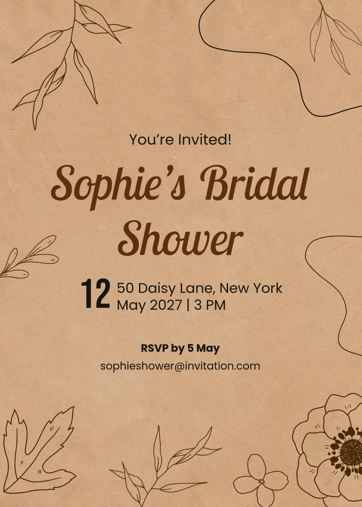 Free Elegant Paper Invitation Template