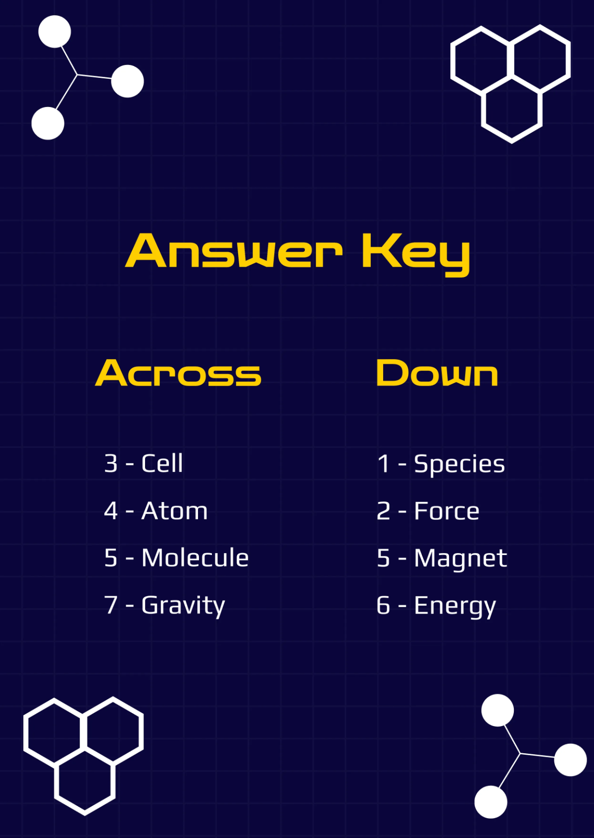 Free Printable Mini Crossword Puzzle Template to Edit Online
