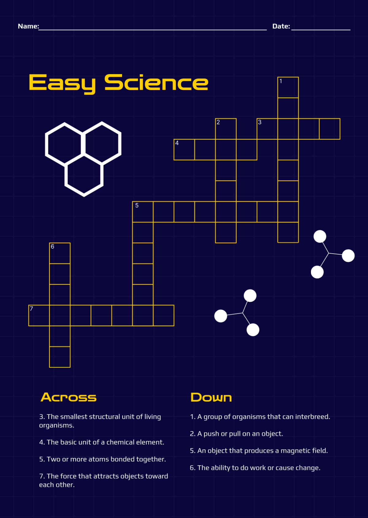 Free Printable Mini Crossword Puzzle Template