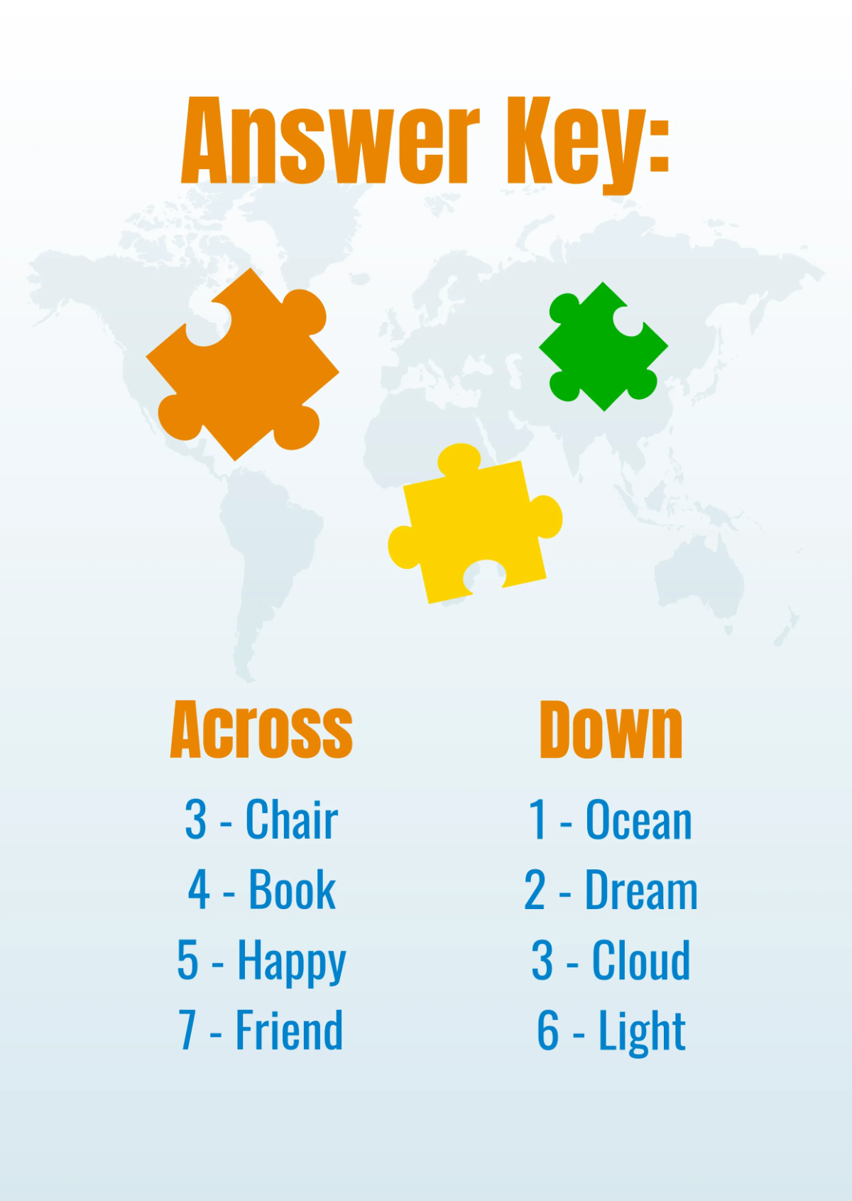 Free Mini Crossword Puzzle with Answer Template to Edit Online