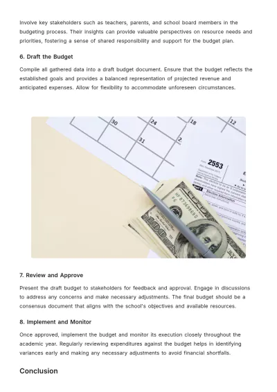 Free How to Create a School Budget to Edit Online