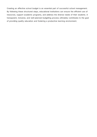 Free How to Create a School Budget to Edit Online