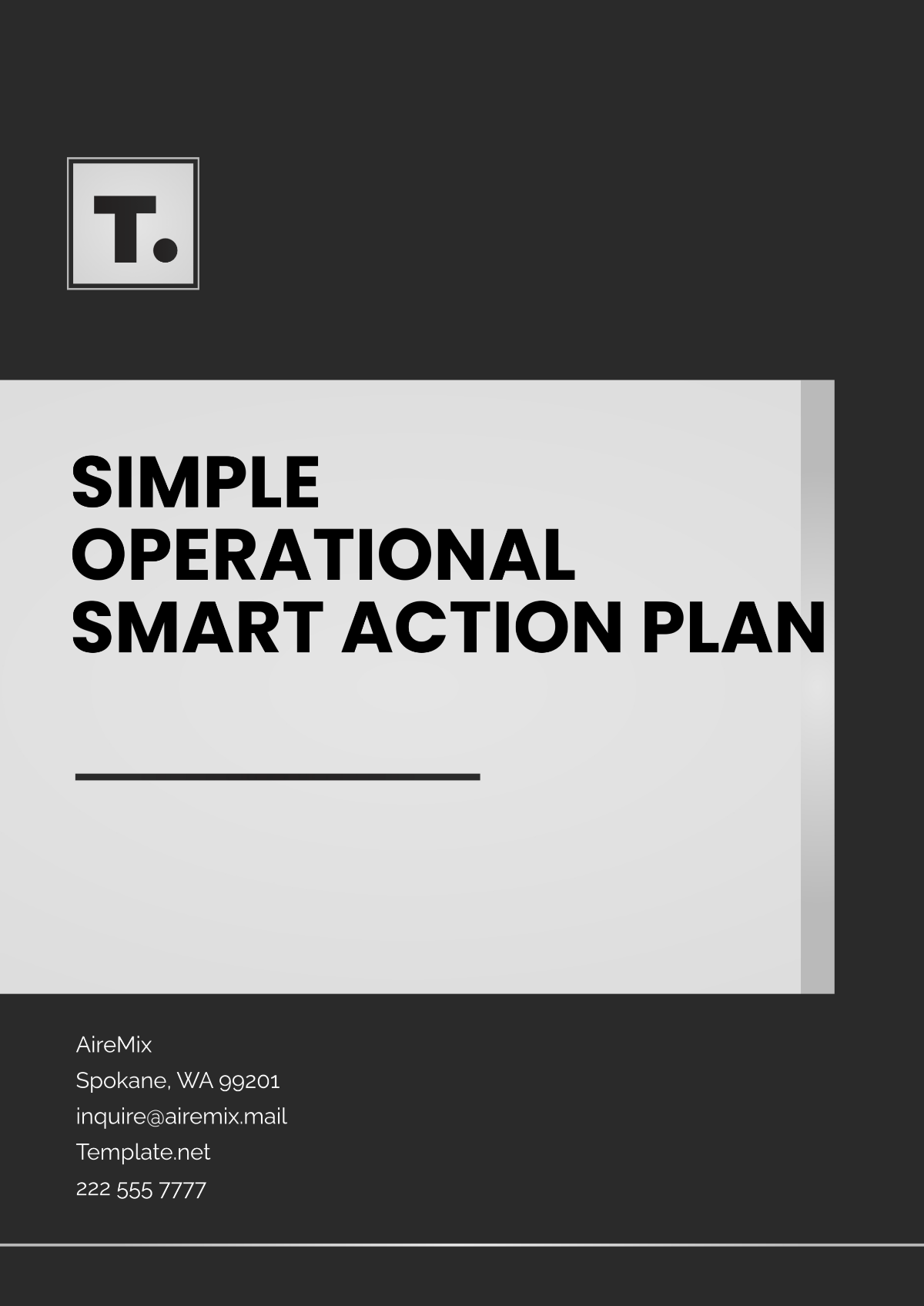 Free Simple Operational Smart Action Plan Template