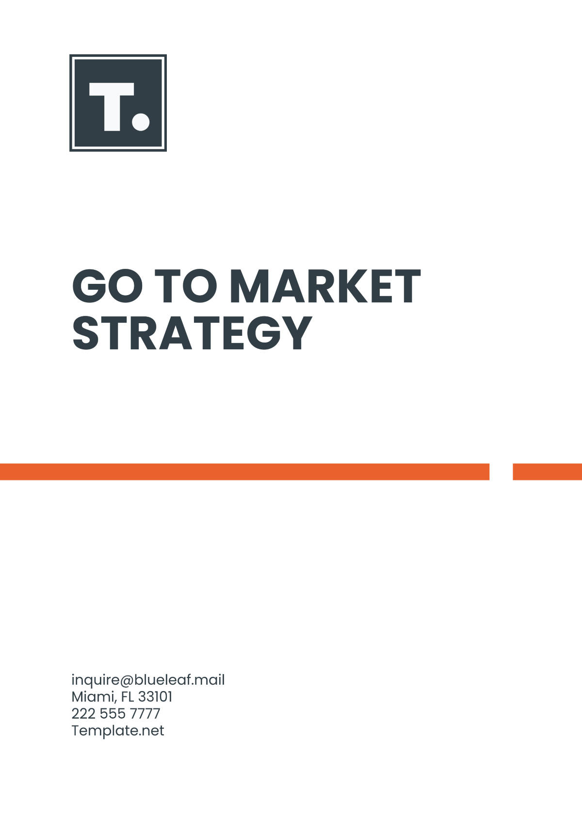 Go To Market Template