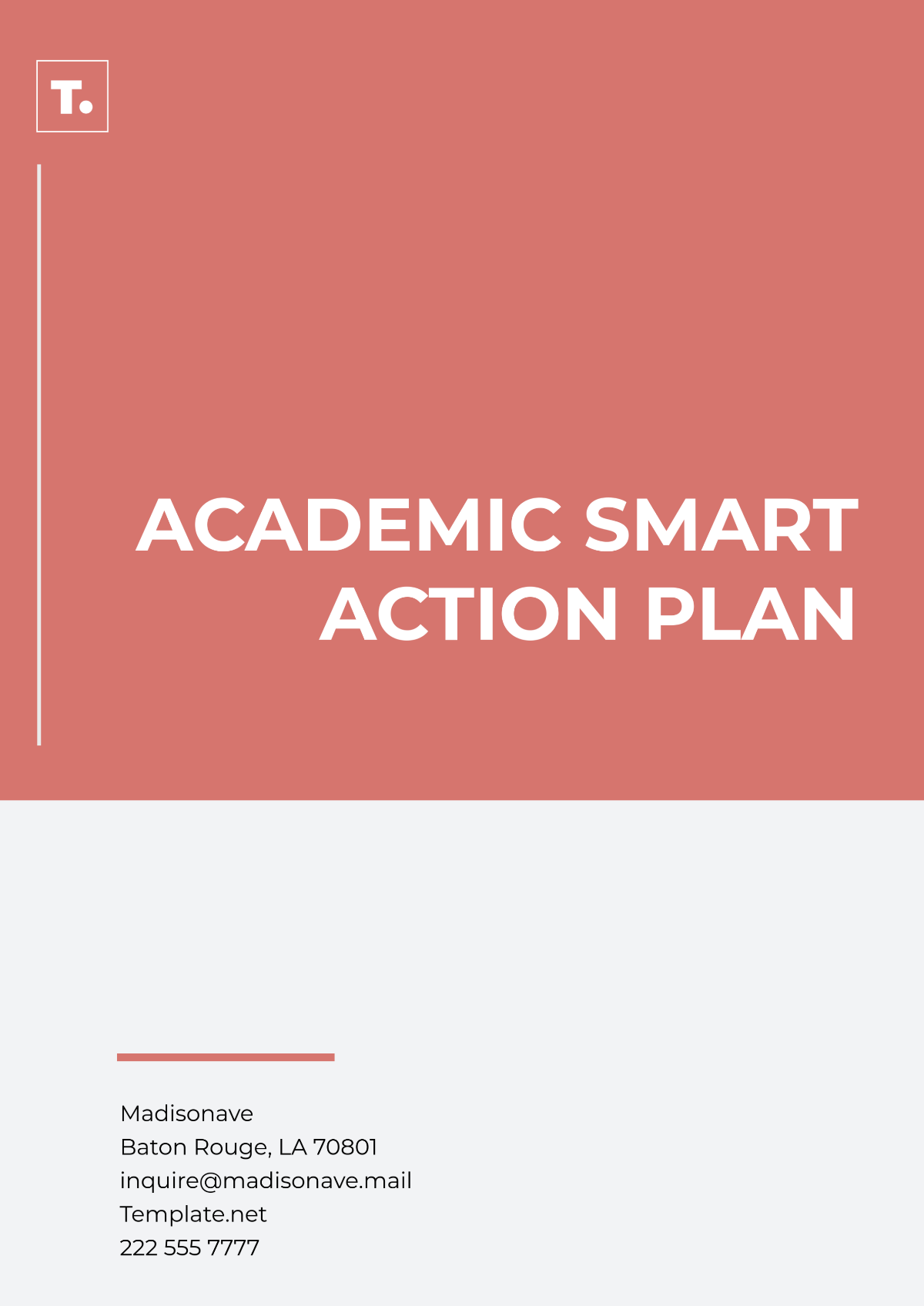 Free Academic Smart Action Plan Template