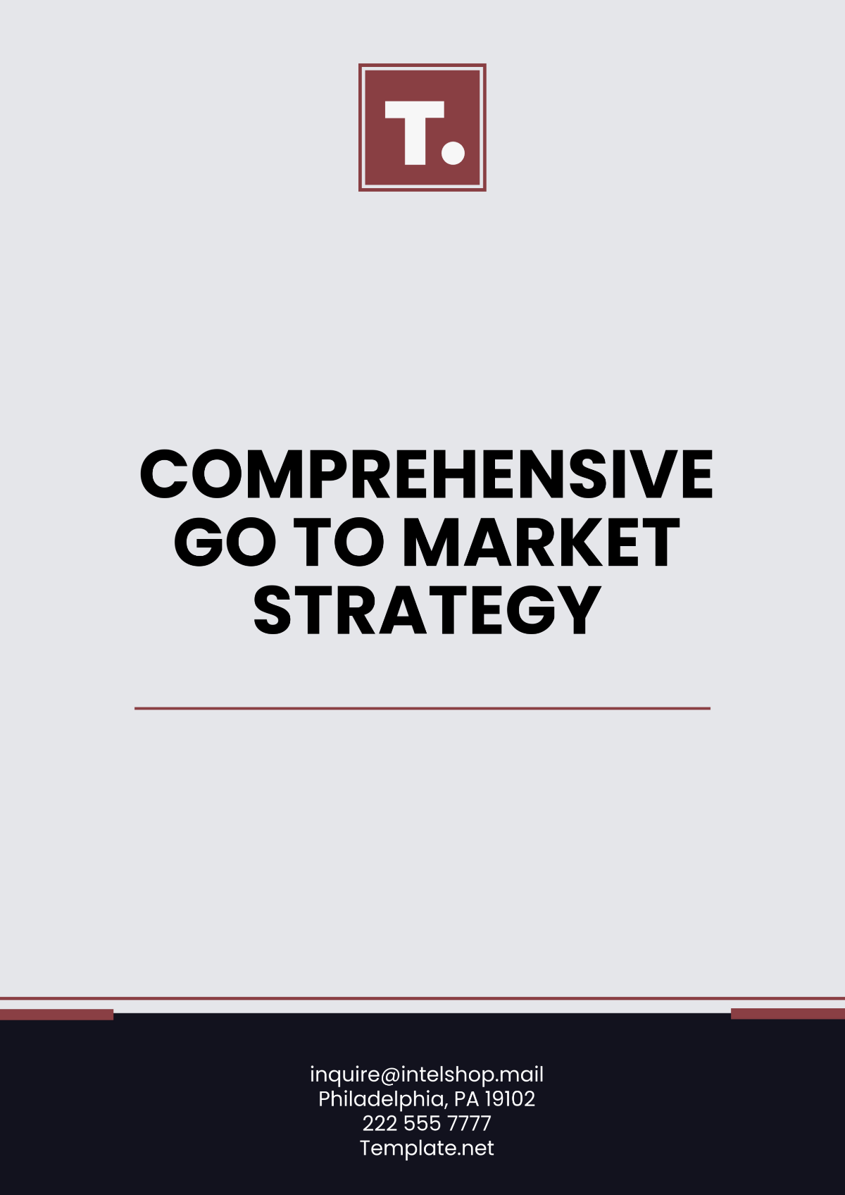 Free Comprehensive Go to Market Strategy Template